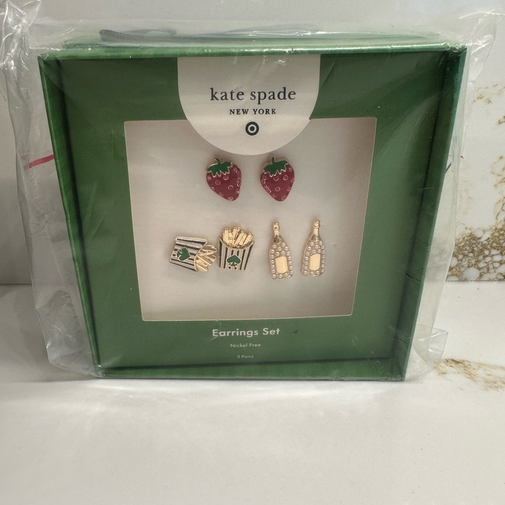 NWT Kate Spade x Target Earring set - Fun Food-Themed Earrings Set